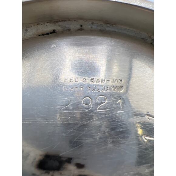 Silver Plated Creamer Scalloped Vintage Patina Barton - Picture 7 of 10